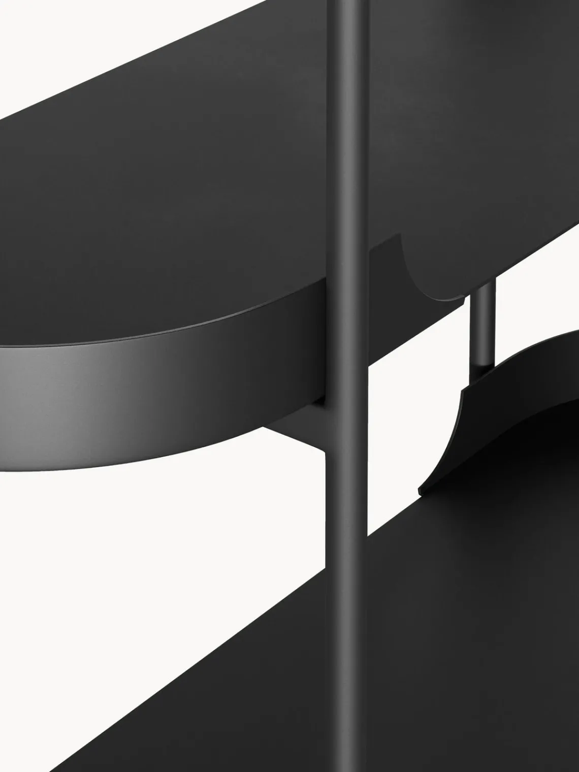 Librerías|Estanterías>Westwing Collection Estantería de metal Taru Negro mate