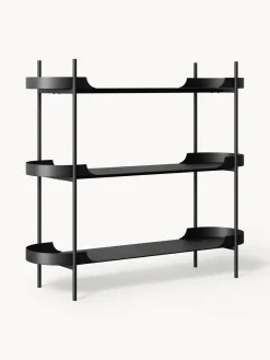 Librerías|Estanterías>Westwing Collection Estantería de metal Taru Negro mate