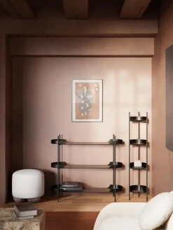 Librerías|Estanterías>Westwing Collection Estantería de metal Taru Negro mate