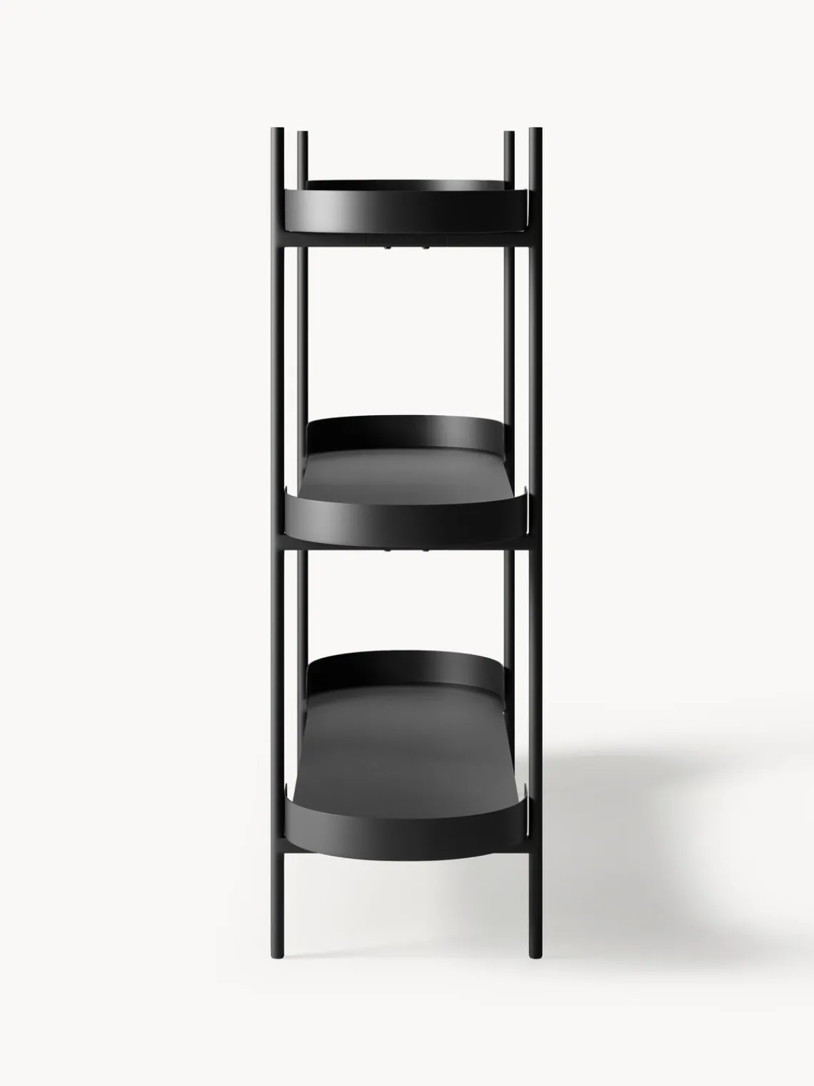 Librerías|Estanterías>Westwing Collection Estantería de metal Taru Negro mate