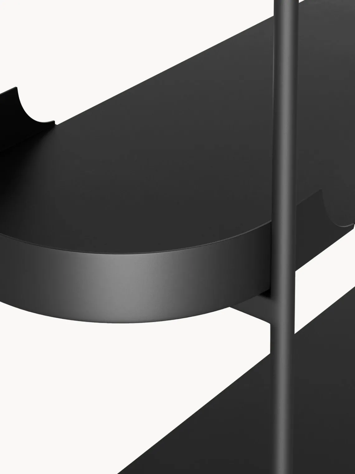 Librerías|Estanterías>Westwing Collection Estantería de metal Taru Negro mate