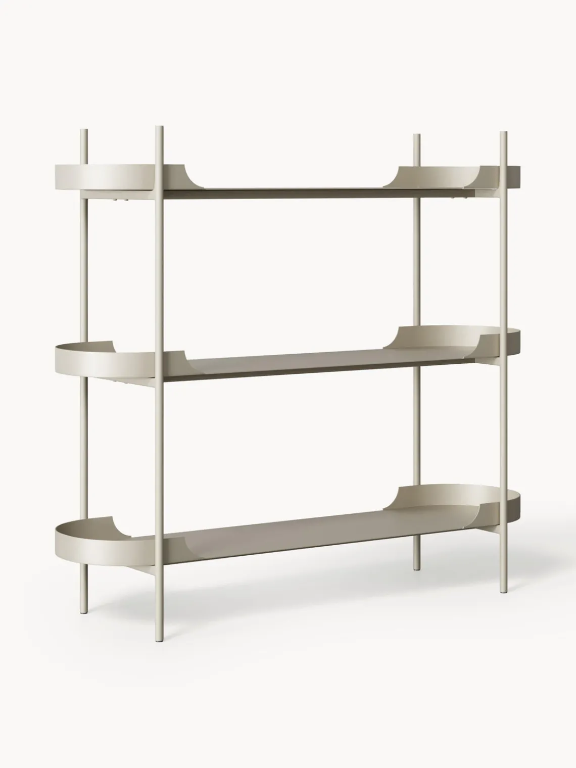 Librerías|Estanterías>Westwing Collection Estantería de metal Taru Beige claro mate