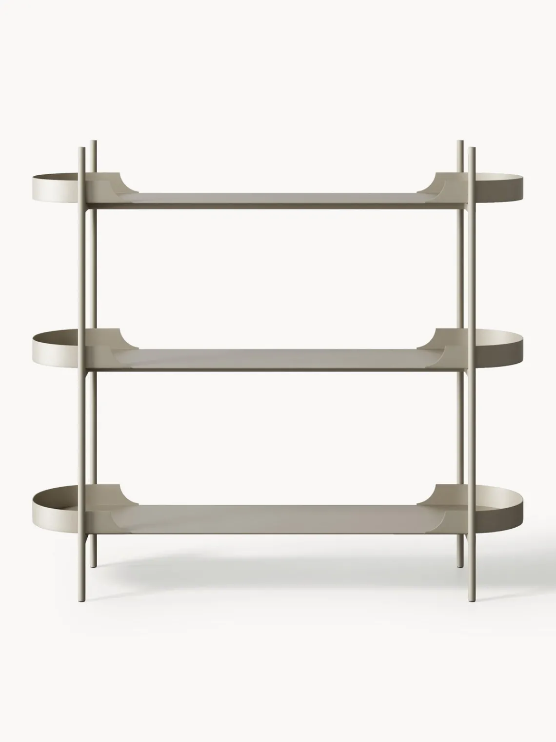 Librerías|Estanterías>Westwing Collection Estantería de metal Taru Beige claro mate