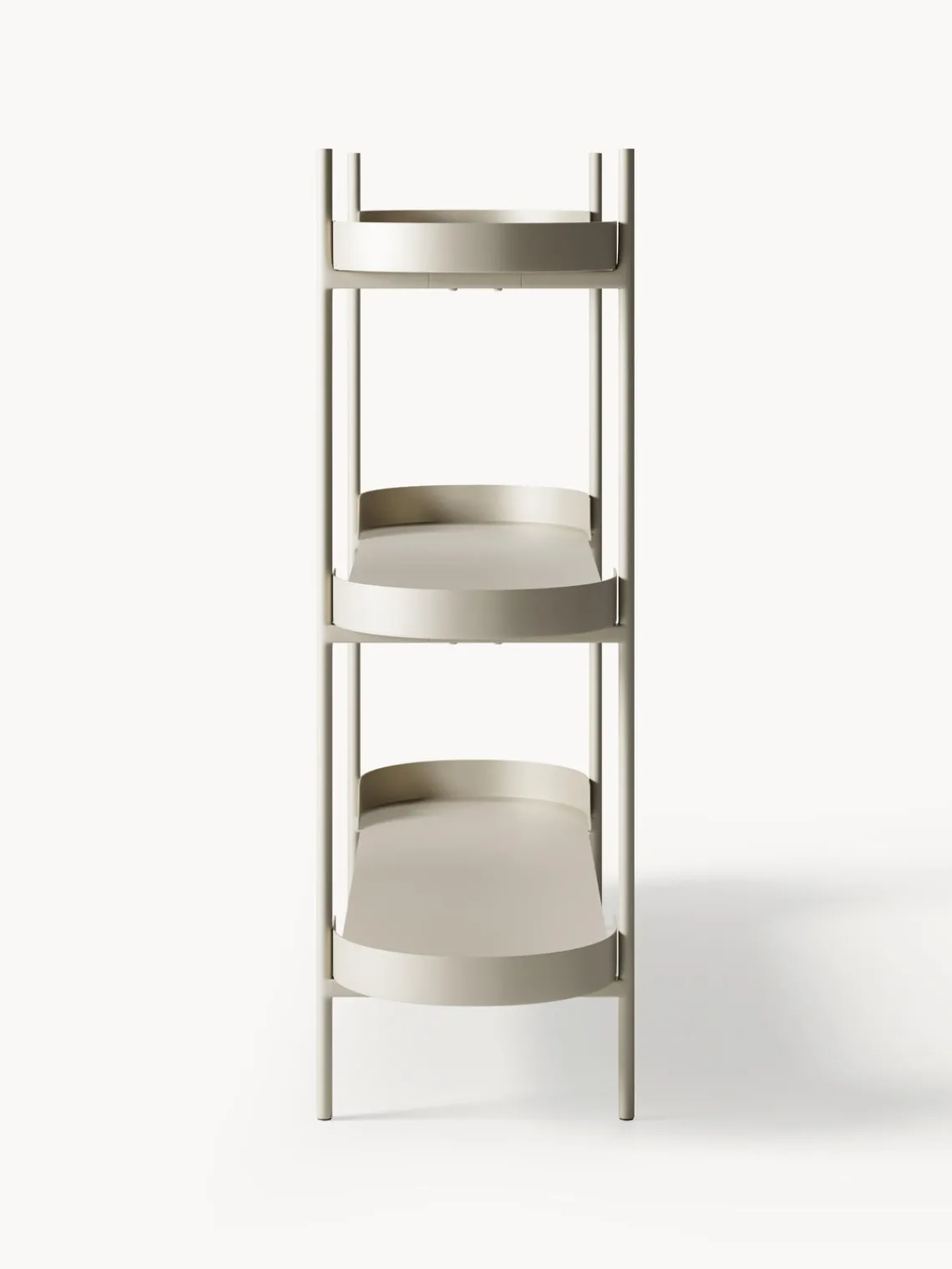 Librerías|Estanterías>Westwing Collection Estantería de metal Taru Beige claro mate