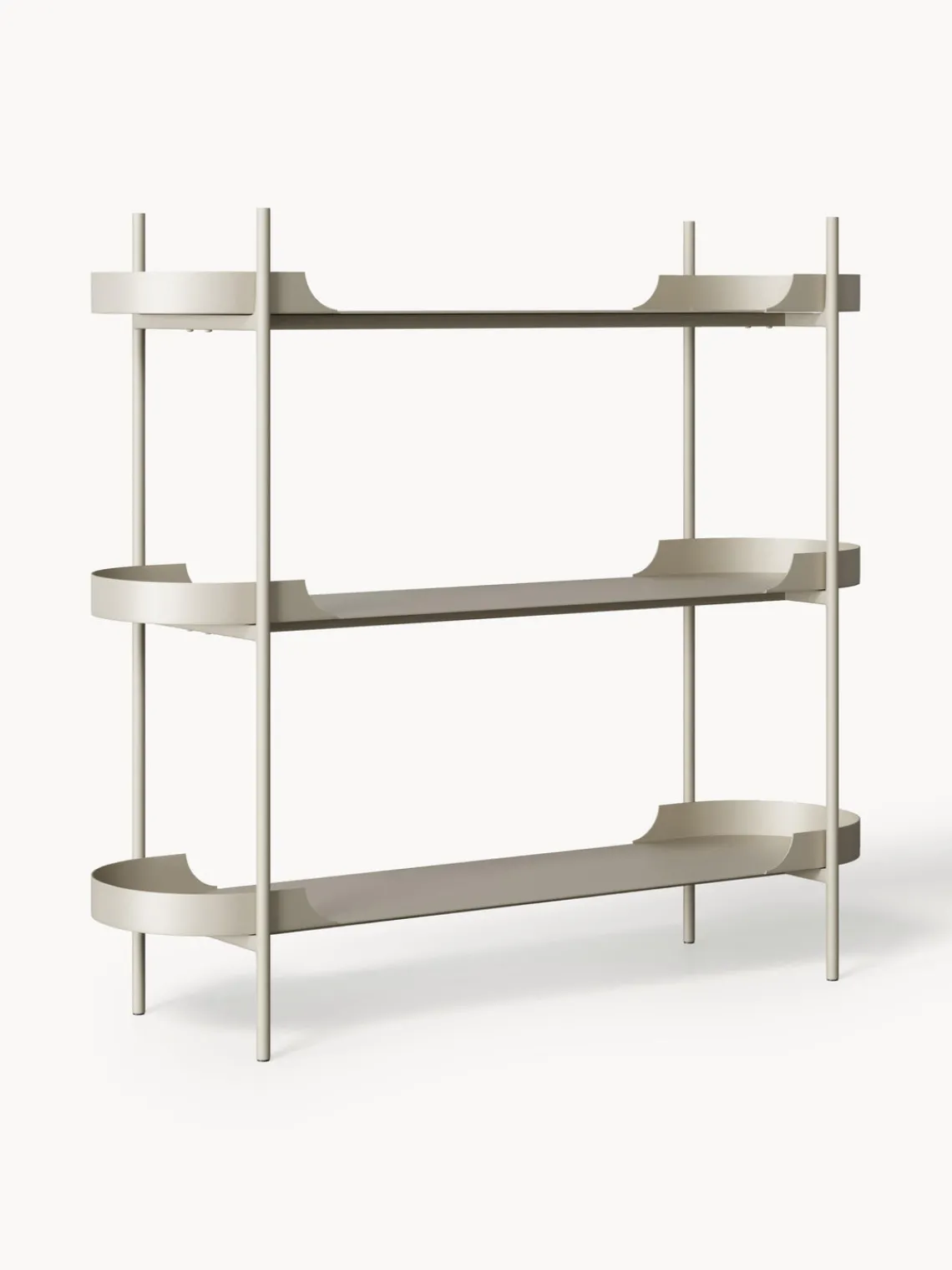 Librerías|Estanterías>Westwing Collection Estantería de metal Taru Beige claro mate