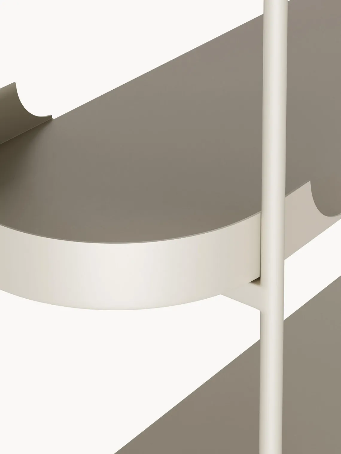 Librerías|Estanterías>Westwing Collection Estantería de metal Taru Beige claro mate