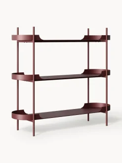Librerías|Estanterías>Westwing Collection Estantería de metal Taru Rojo vino mate