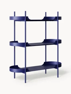 Librerías|Estanterías>Westwing Collection Estantería de metal Taru Azul real mate
