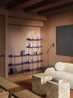 Librerías|Estanterías>Westwing Collection Estantería de metal Taru Azul real mate