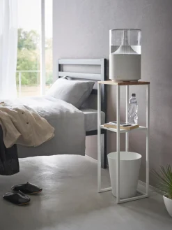 Estanterías De Baño|Librerías></noscript>Yamazaki Estantería estrecha de metal y bambú Tower Blanco