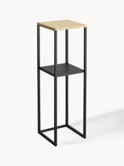 Estanterías De Baño|Librerías>Yamazaki Estantería estrecha de metal y bambú Tower Negro