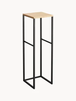 Estanterías De Baño|Librerías></noscript>Yamazaki Estantería estrecha de metal y bambú Tower Negro