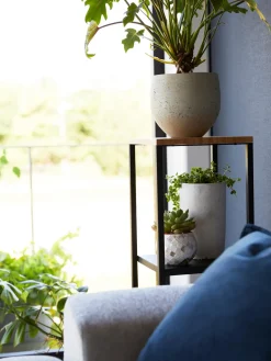 Estanterías De Baño|Librerías></noscript>Yamazaki Estantería estrecha de metal y bambú Tower Negro