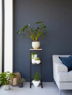 Estanterías De Baño|Librerías></noscript>Yamazaki Estantería estrecha de metal y bambú Tower Negro