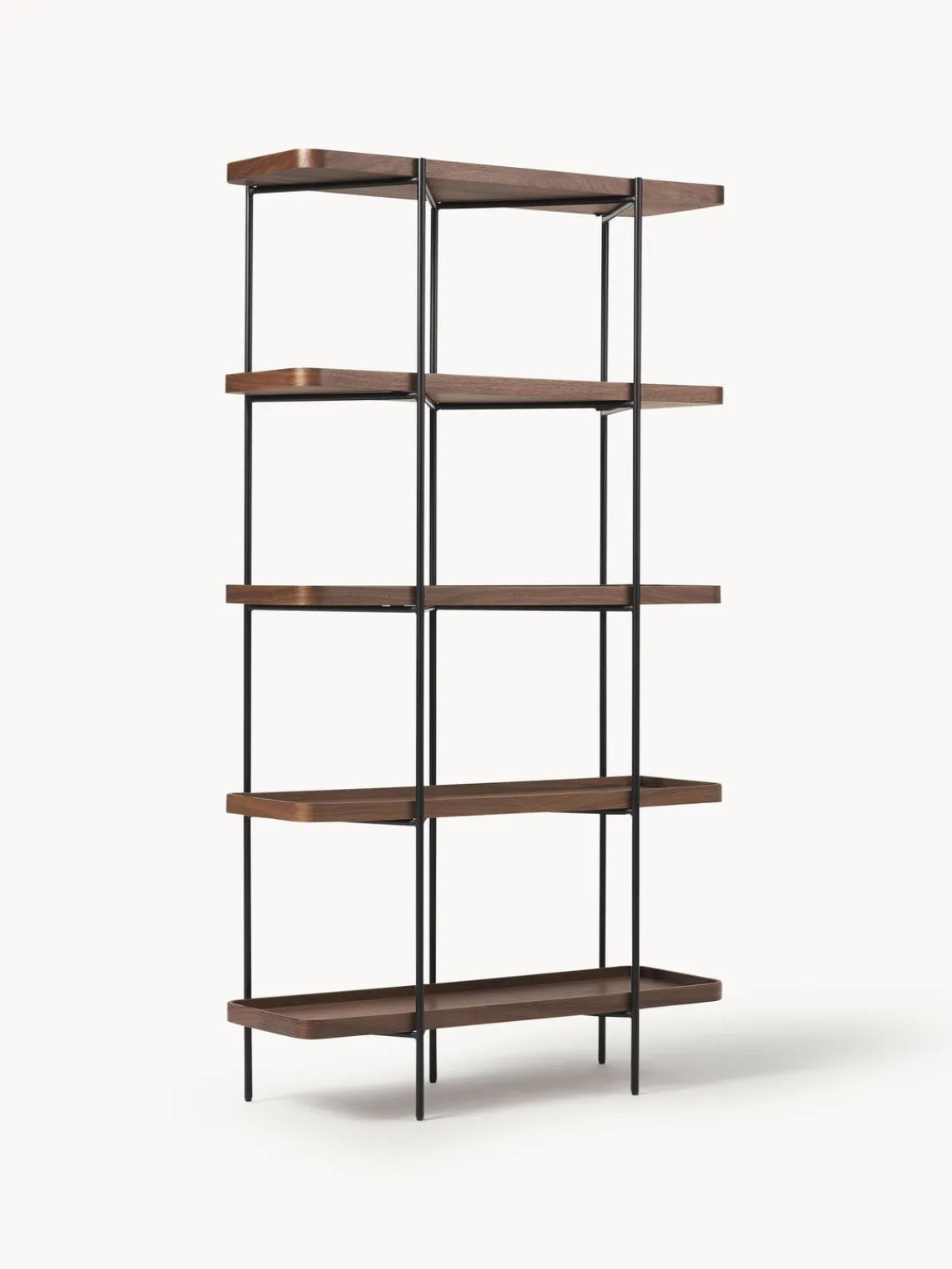 Librerías|Estanterías>Westwing Collection Estantería grande de madera Renne Madera de nogal