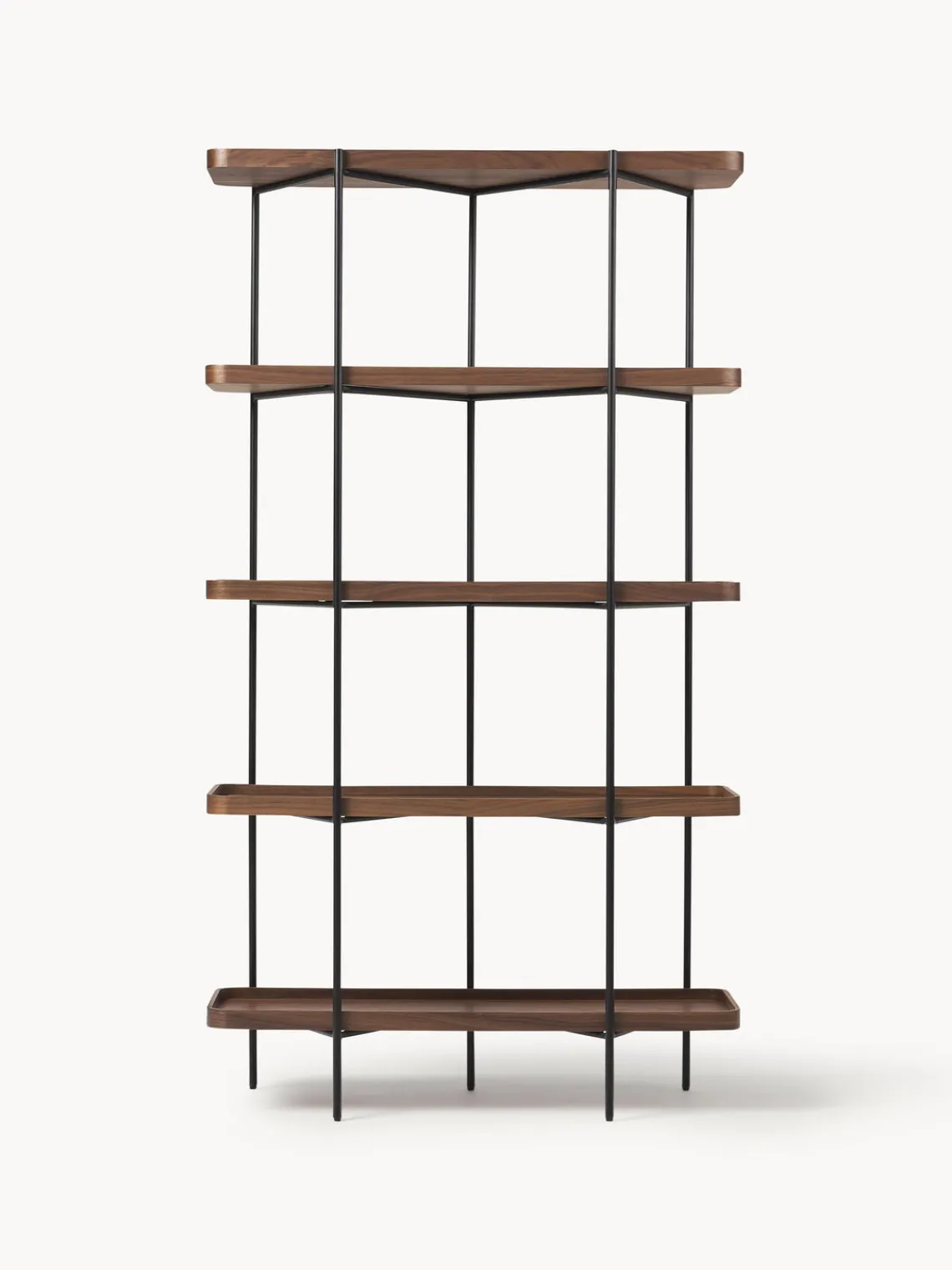 Librerías|Estanterías>Westwing Collection Estantería grande de madera Renne Madera de nogal