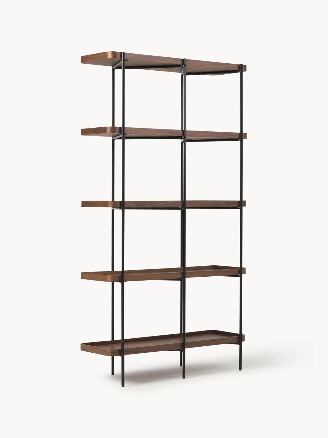 Librerías|Estanterías>Westwing Collection Estantería grande de madera Renne Madera de nogal