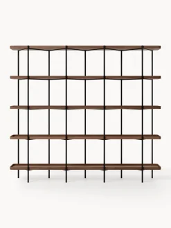 Librerías|Estanterías></noscript>Westwing Collection Estantería grande de madera Renne Madera de nogal, negro