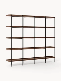 Librerías|Estanterías></noscript>Westwing Collection Estantería grande de madera Renne Madera de nogal, negro