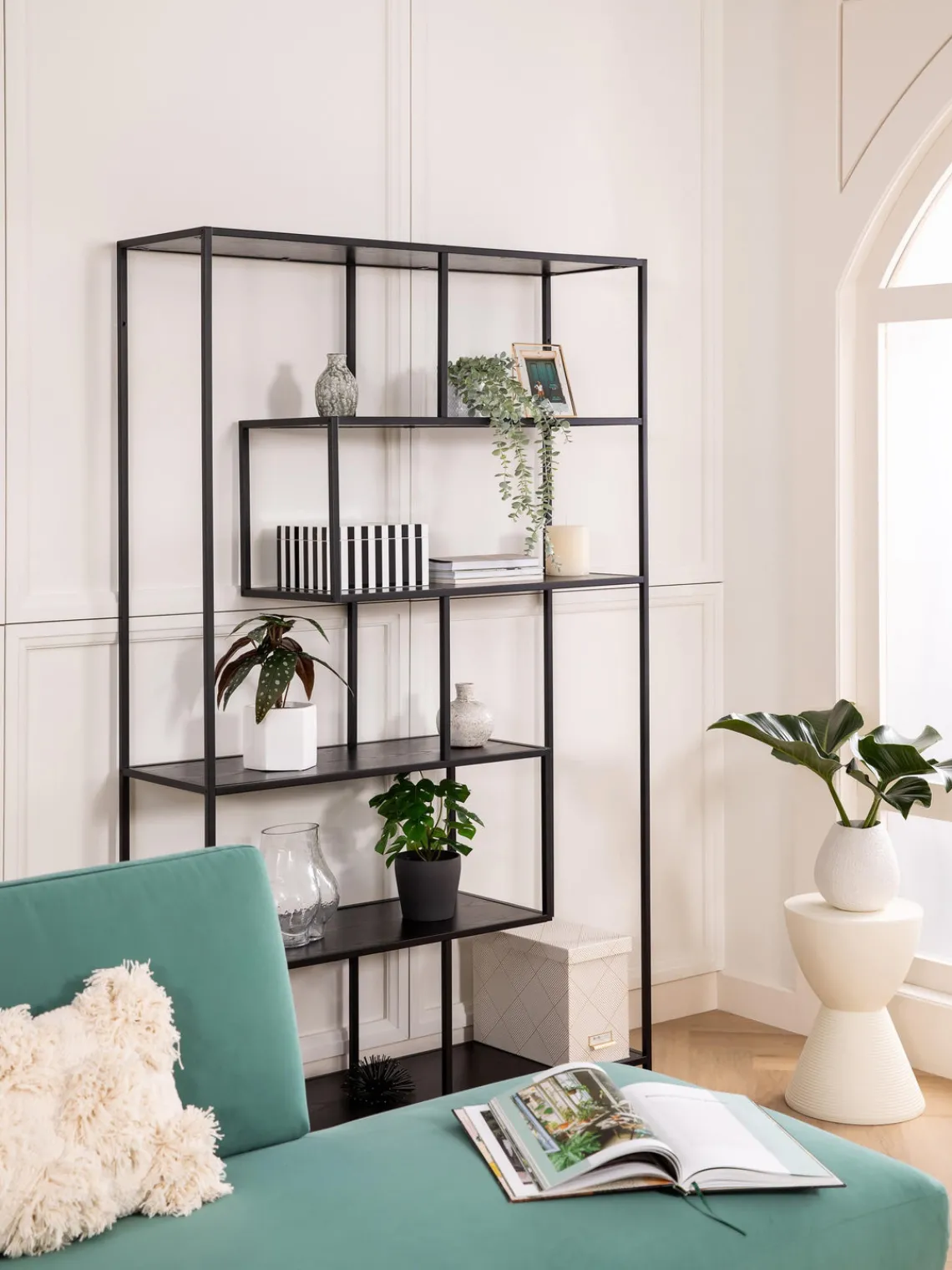 Librerías|Estanterías De Oficina> Estantería grande Seaford Negro