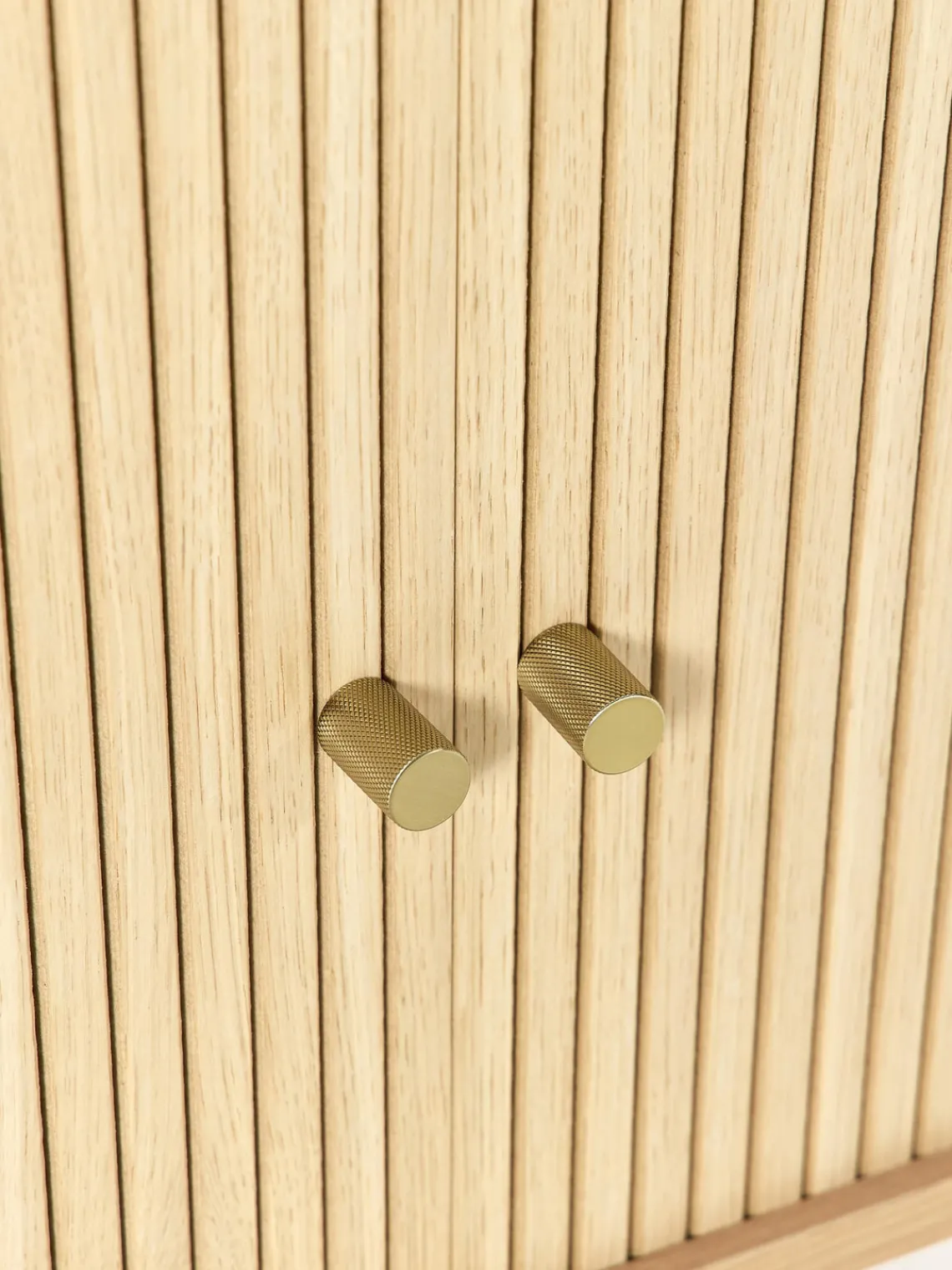 Librerías|Estanterías>Westwing Collection Estantería pequeña con frente acanalado Calary Madera de roble