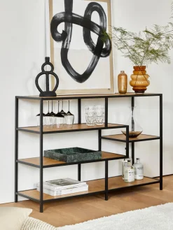 Librerías|Estanterías> Estantería Seaford Look madera, negro