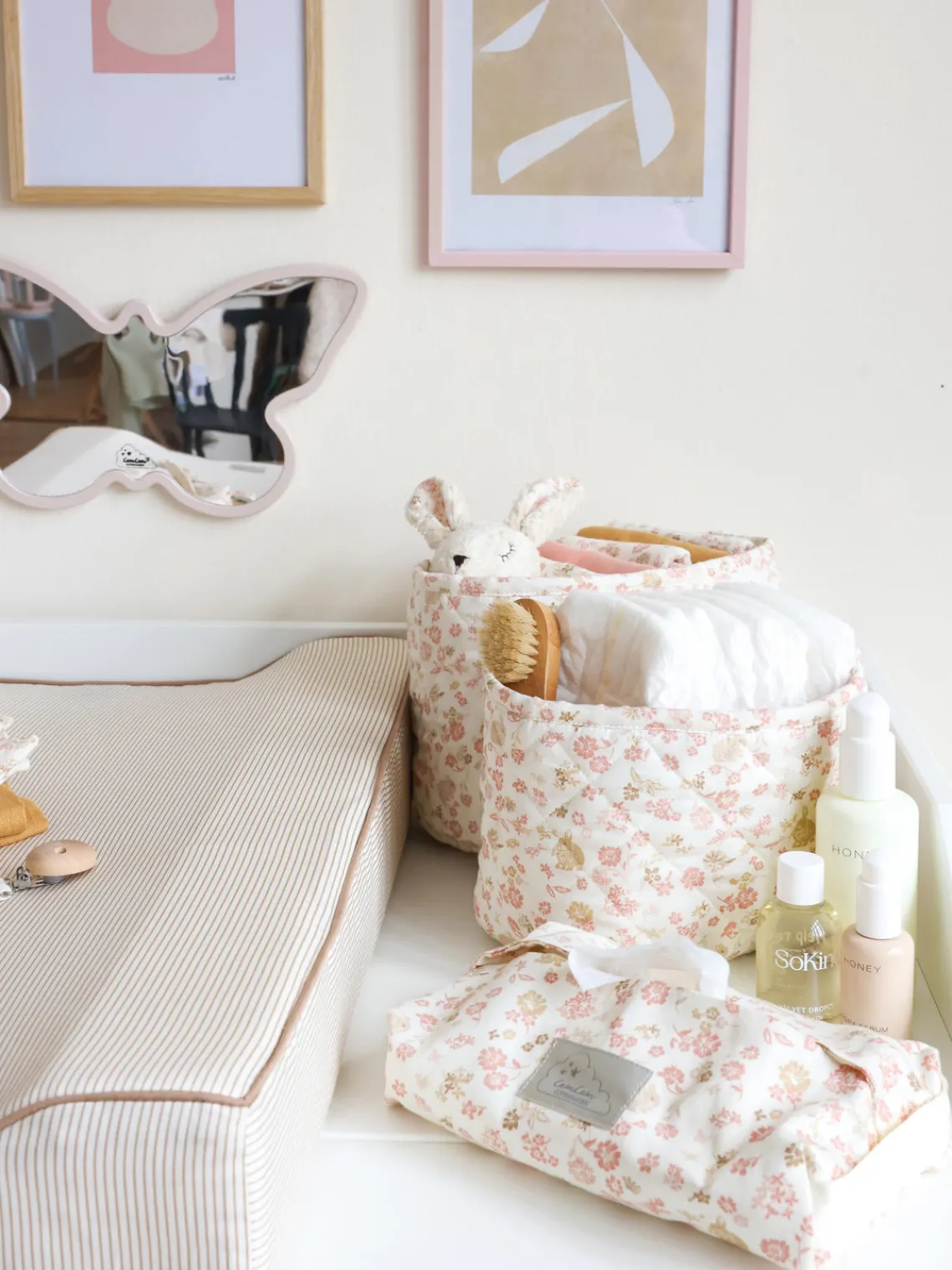 Accesorios Para Cambiadores|Decoración Infantil>Cam Cam Copenhagen Estuche toallitas de algodón ecológico Augusta