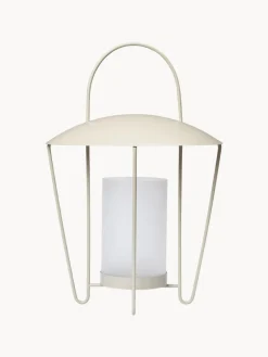 Lámparas De Mesa|Lámparas De Techo>Ferm Living Farolillo de metal Abri Beige claro, blanco