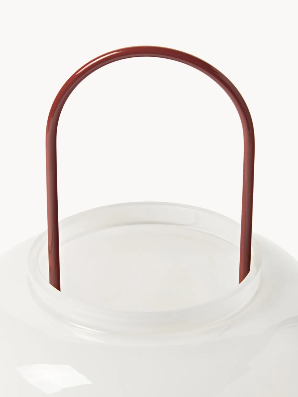 Farolillos|Jarrones>Westwing Collection Farolillo soplado Lumino, 26 cm Blanco, rojo vino