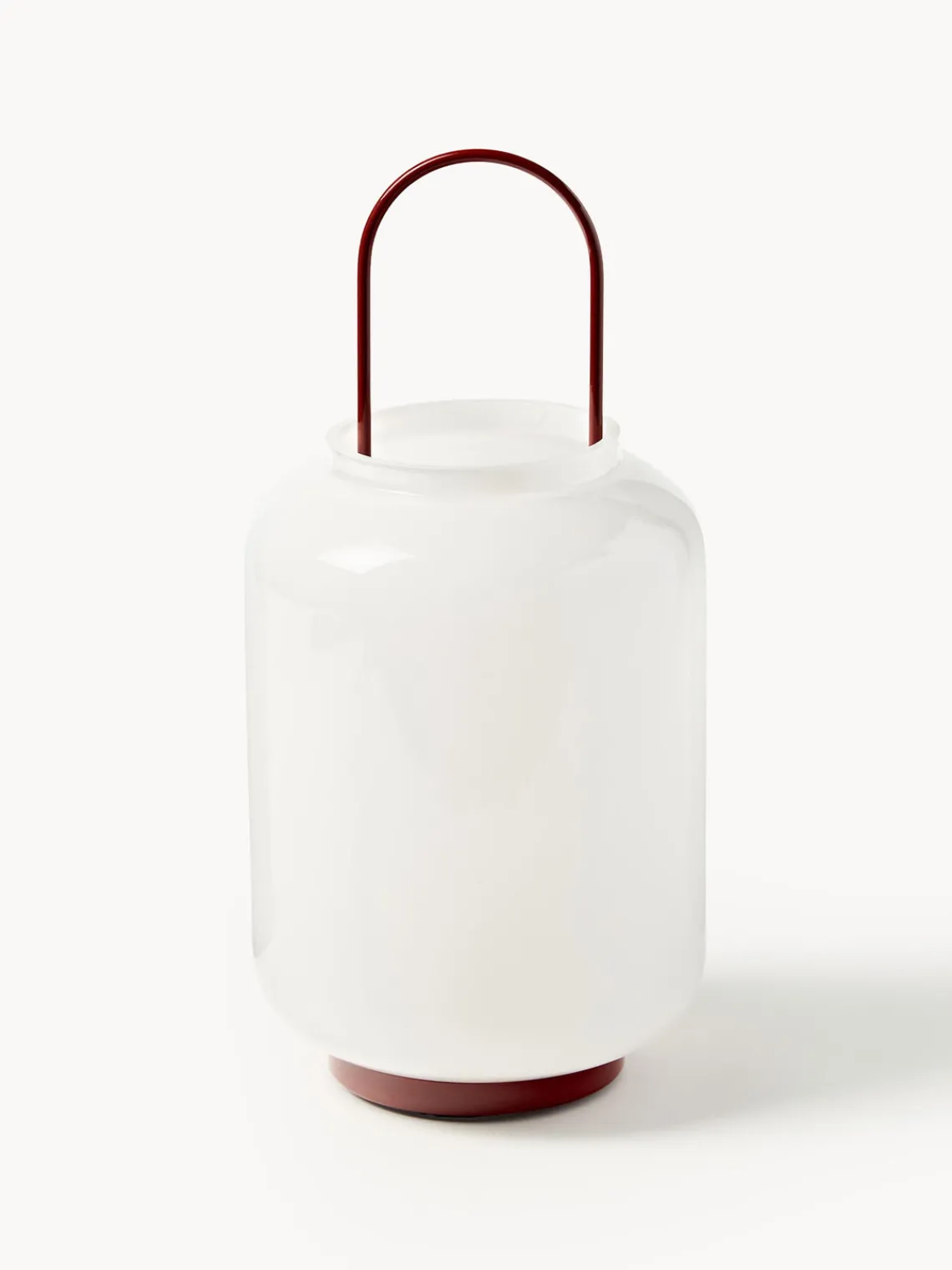 Farolillos|Jarrones>Westwing Collection Farolillo soplado Lumino, 35 cm Blanco, rojo vino