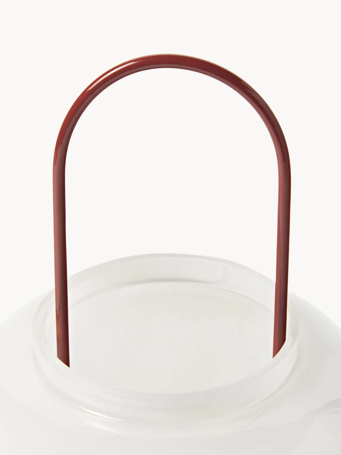 Farolillos|Jarrones>Westwing Collection Farolillo soplado Lumino, 35 cm Blanco, rojo vino