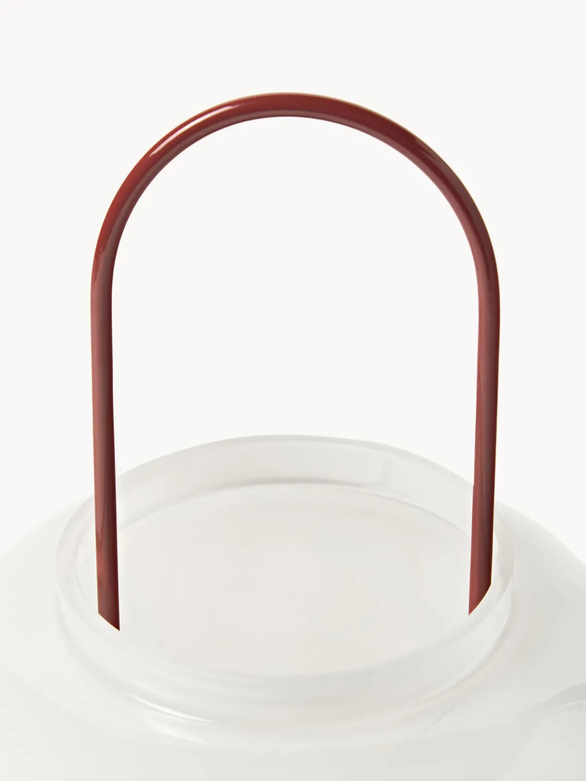 Farolillos|Jarrones>Westwing Collection Farolillo soplado Lumino, 35 cm Blanco, rojo vino