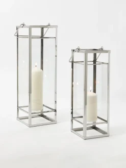 Farolillos de vidrio Nathan, 2 uds. Farolillos|Jarrones