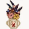 Hot Felpudo artesanal de lana mullida Flower Vase Objetos Decorativos De Pared|Jarrones