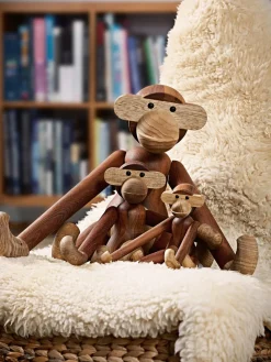 Jarrones|Figuras Decorativas></noscript>KAY BOJESEN Figura decorativa de madera de teca artesanal Monkey, 10 cm
