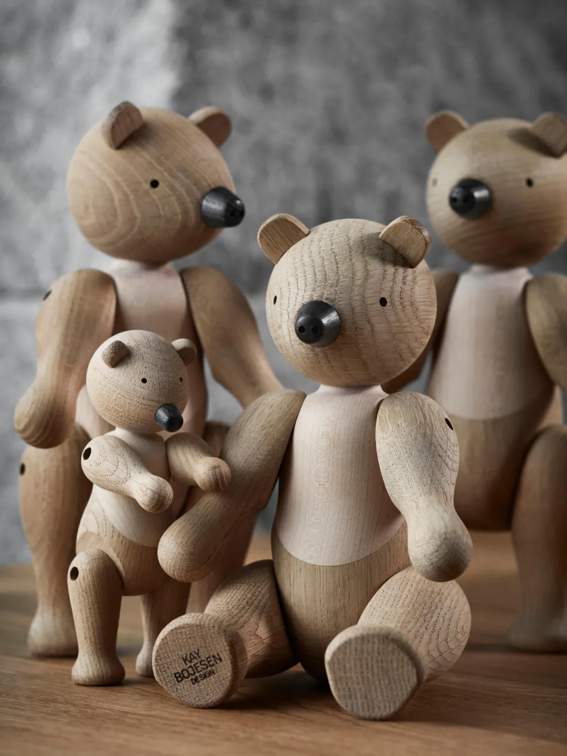 New Figura decorativa de madera de roble artesanal Bär Figuras Decorativas|Jarrones