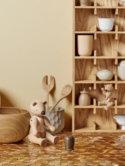 New Figura decorativa de madera de roble artesanal Bär Figuras Decorativas|Jarrones