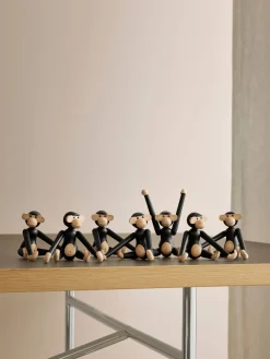Discount Figura decorativa de madera de roble Monkey Figuras Decorativas|Jarrones
