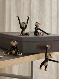 Discount Figura decorativa de madera de roble Monkey Figuras Decorativas|Jarrones