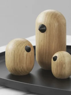 Figuras Decorativas|Jarrones>Normann Copenhagen Figura decorativa Little Bird Madera de roble, negro