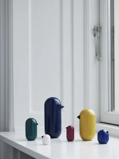 Figuras Decorativas|Jarrones>Normann Copenhagen Figura decorativa Little Bird, 10 cm Madera de roble, negro