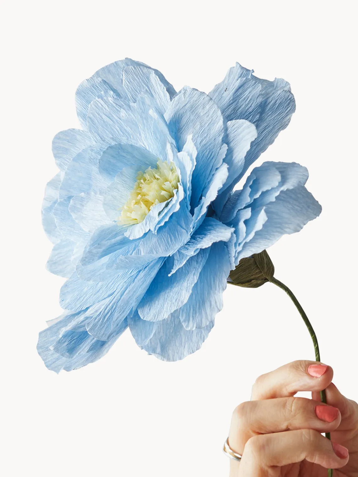 Flores Artificiales|Jarrones>Studio About Flor artificial artesanal Grand Peony Azul claro