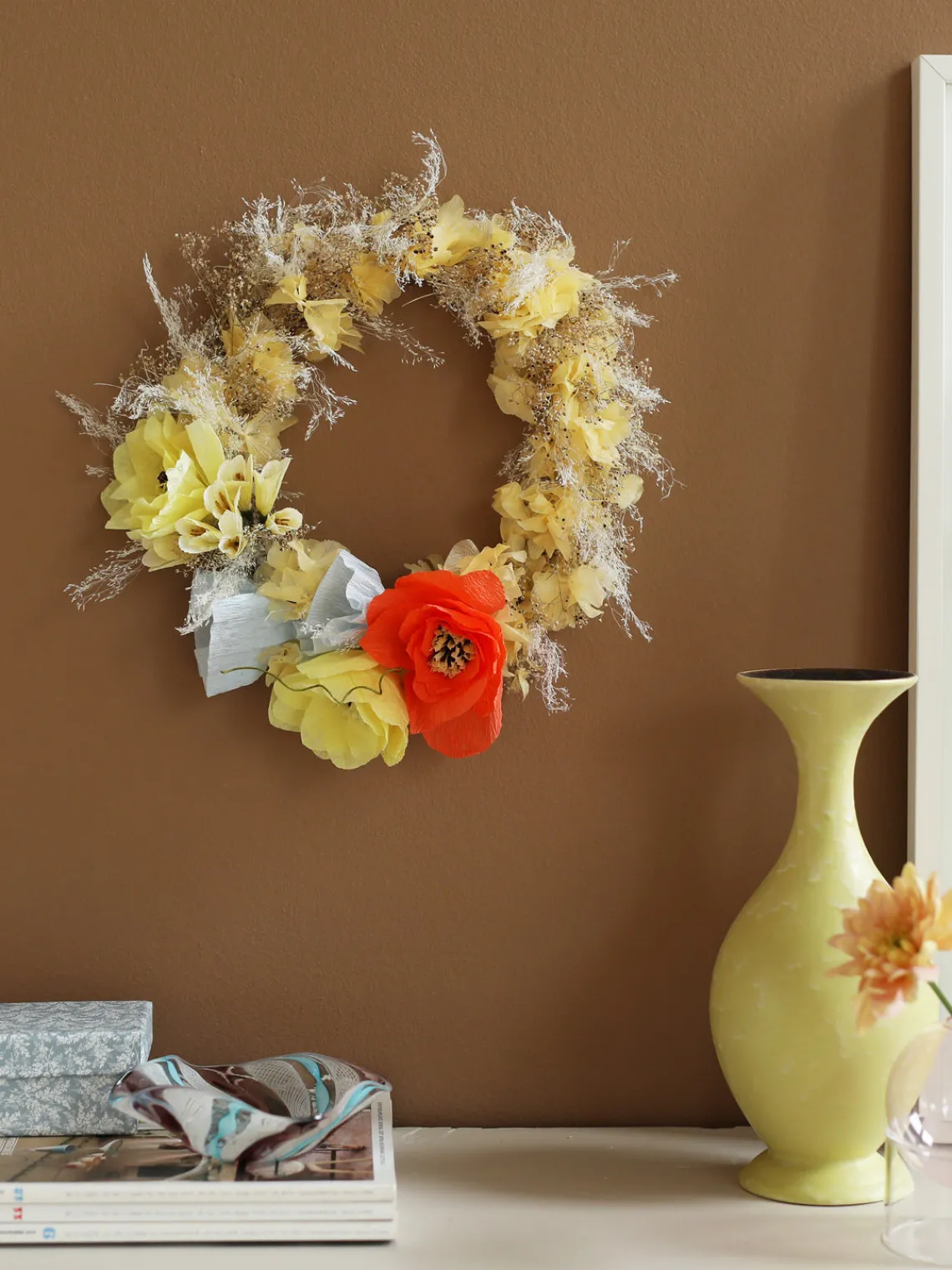 Flores Artificiales|Jarrones>Studio About Flor artificial artesanal Poppy Naranja