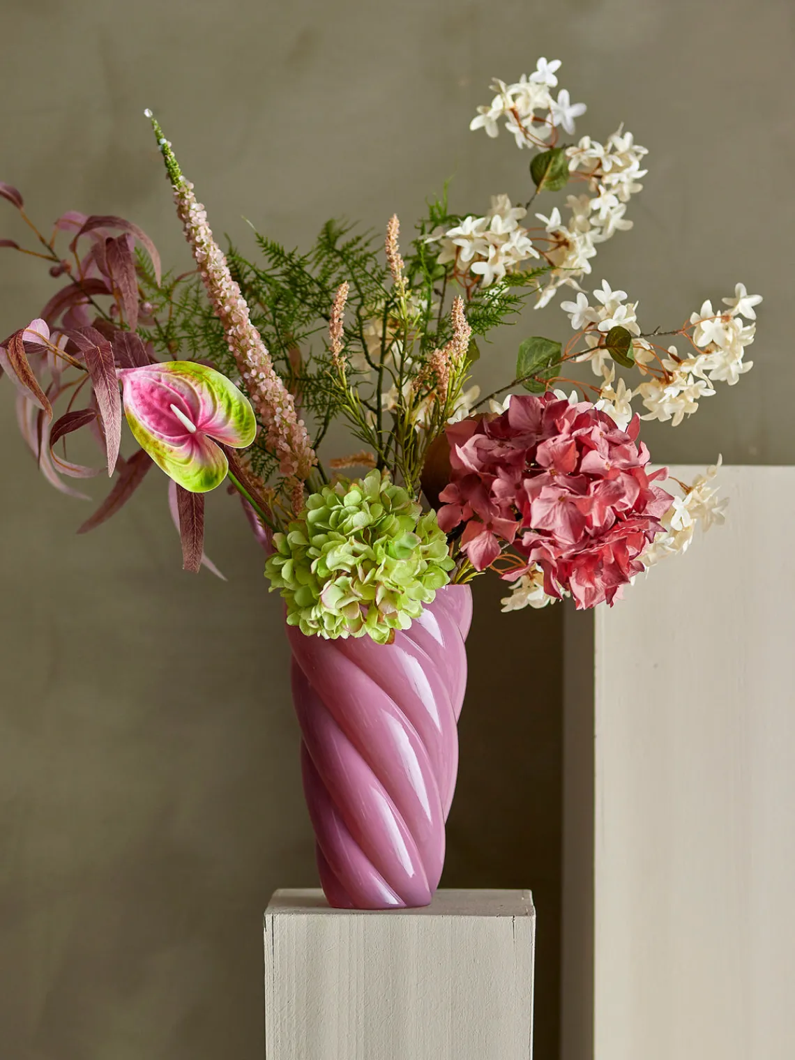 Flores Artificiales|Jarrones>Bloomingville Flor artificial Hortensie