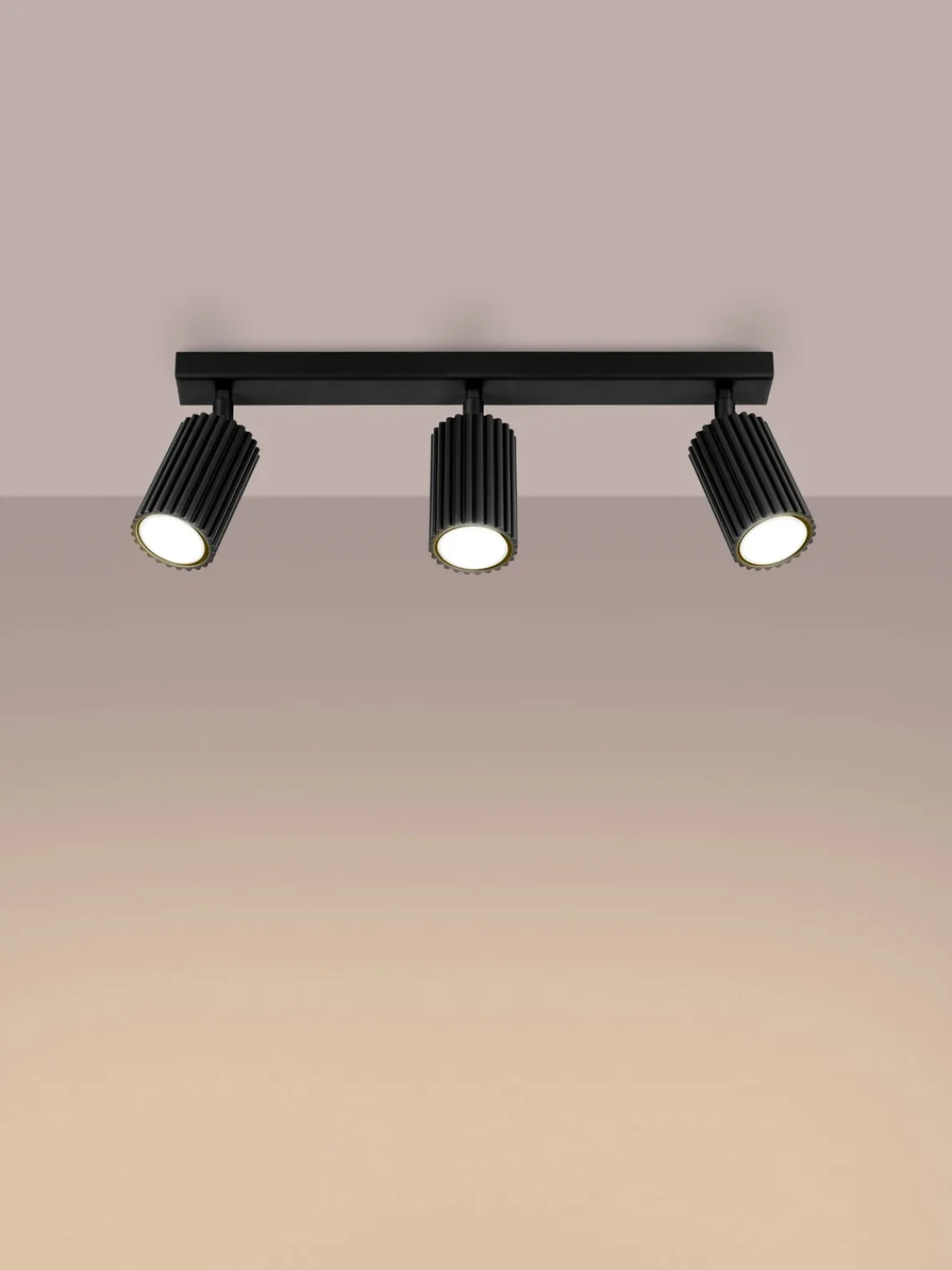 Plafones|Lámparas De Techo> Foco de techo Gleam Negro