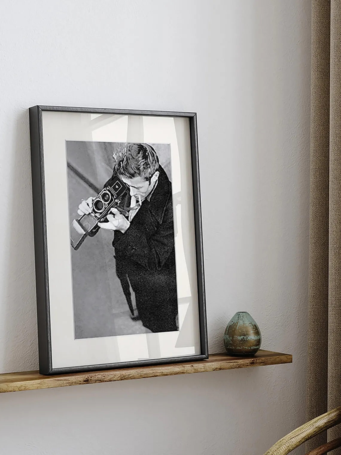 Cuadros Y Láminas Decorativas|Jarrones>Any Image Fotografía enmarcada James Dean with Camera
