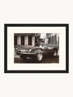 Best Fotografía enmarcada Steve McQueen in his Jaguar Cuadros Y Láminas Decorativas|Jarrones