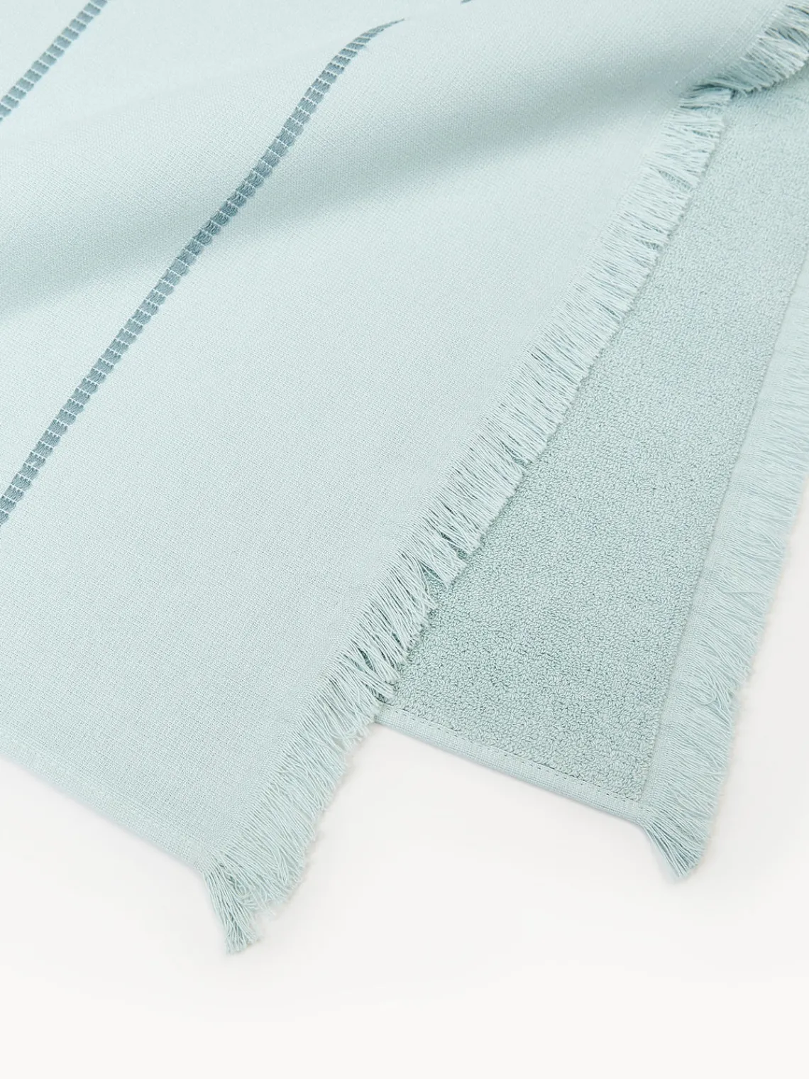 Toallas De Playa|Mantas>Westwing Collection Fouta con flecos Elana Azul claro, azul