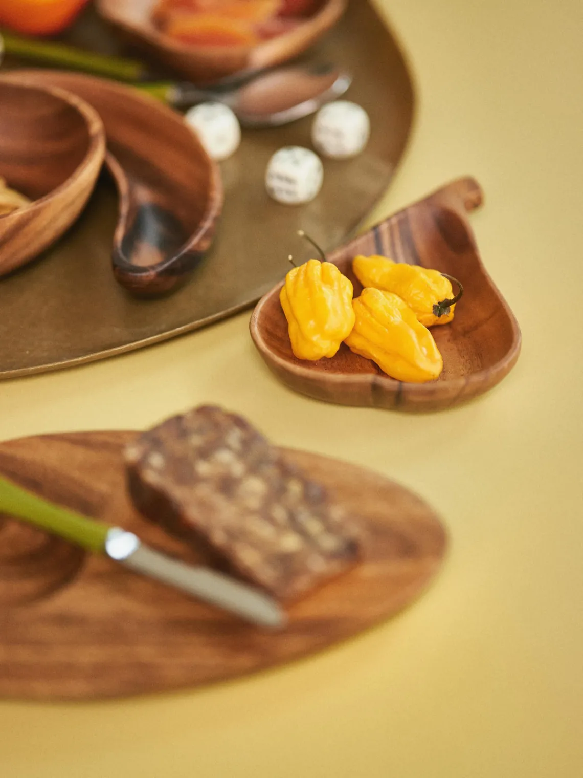 Boles Y Tazones|Vajillas Completas>HKLIVING Frutero artesanal de madera de acacia Fruit, 2 uds.