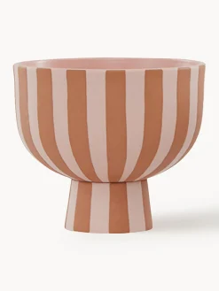 Jarrones|Cuencos Decorativos>Oyoy Living Design Frutero artesanal Toppu, 13 cm Rosa claro, marrón claro